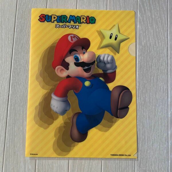 非売品 スーパーマリオ クリアファイル 黄色 ヤマダデンキ ルイージ Nintendo