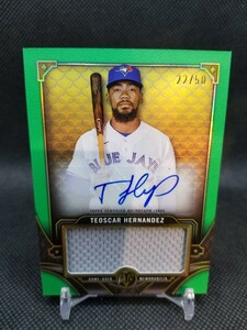 2022 Topps Triple Threads Jumbo Relic autograph Green Parallel Teoscar Hernandez トスカー・ヘルナンデス　サイン　ジャージ　カード