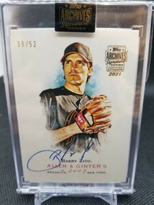 2021 Topps Archives Signature Series Buyback autograph Barry Zito 09/53 バリー・ジート サイン 53枚限定