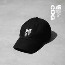 1円～!売切! 超限定【正規新品】THE NORTH FACE × CDG by COMME des GARCONS NORM HAT 帽子 キャップ ロゴ刺繍 男女兼用(OS)黒 230913_画像1