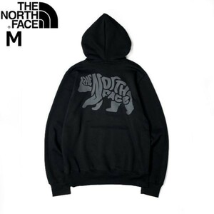 1円～!売切!【正規新品】THE NORTH FACE◆TNF BEAR PULLOVER HOODIE パーカー US限定 2023最新 ベアー グラフィック 裏起毛(M)黒 181130-33