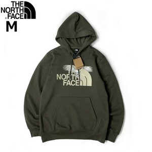 1円～!売切!【正規新品】THE NORTH FACE◆AMERICANA PULLOVER HOODIE パーカー グラフィック イーグル US限定 裏起毛(M)カーキ 181130-33