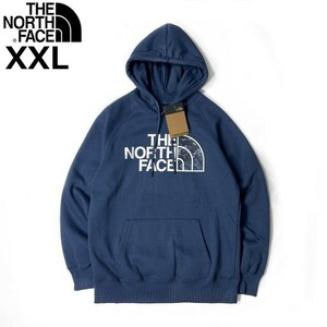 1円～!売切!【正規新品】THE NORTH FACE◆W PRINTED NOV HOODIE プルオーバー パーカー US限定 裏起毛 アウトドア(XXL)青 迷彩 181130-30