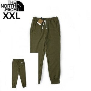 1円～!売切!【正規新品】THE NORTH FACE◆HERITAGE PATCH JOGGERS ジョガーパンツ US限定 ロゴパッチ 裏起毛(XXL)カーキ 190110-25