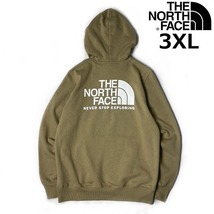 1円～!売切!【正規新品】THE NORTH FACE◆THROWBACK HOODIE プルオーバー パーカー US限定 ビッグロゴ 裏起毛 (3XL)茶 ベージュ 181130-30_画像3