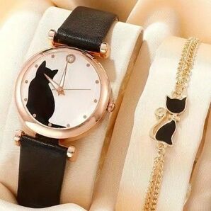 猫の腕時計ブレスレットセット
