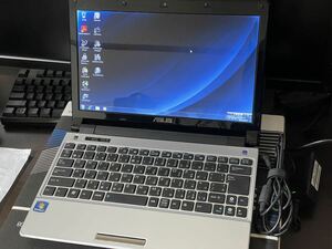 ●ASUS UL20A CPU U2300 1.2GHz＆メモリ:4GB HDD:500GB モバイルノート Windows7正常動作 ACアダプタ・箱あり　画面ジャンク●