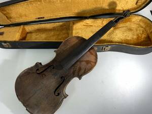 sa258 楽器 バイオリン COPY ANTONINS Stradivarius made in Germany ドイツ 弓無し/ケース付き　ジャンク品 部品 リペア ヴィンテージ