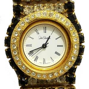 ジャンク品1980年代アンティークゴールドDu Chateau西ドイツ製ブレスレット腕時計レディースMETALブレスウォッチWest Germanyドゥ シャトー