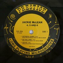 46061787;【US盤/OJC Prestige】Jackie McLean / 4, 5 And 6_画像3