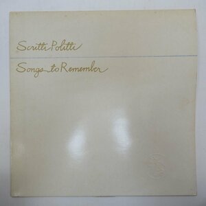 46064256;【UK盤】Scritti Politti / Songs To Remember