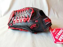 新品◆Rawlings 軟式 野球/ソフトボール グローブ◆左/11.75inch/BLACK◆プロ野球/NPB/セリーグ/パリーグ/草野球/キャッチボール_画像1