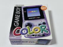 GBC 本体 クリアパープル 動作確認済み ゲームボーイカラー 外箱 説明書 GAMEBOY COLOR Nintendo ゲームボーイ カラー _画像1