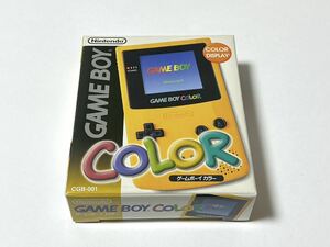 新品 未使用 GBC 本体 イエロー ゲームボーイカラー 外箱 説明書 GAMEBOY COLOR Nintendo ゲームボーイ カラー