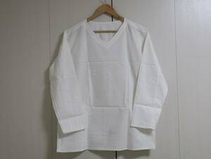 希少品！　ラスト１枚！　デッドストック　ロシア軍スリーピングシャツ　80-90s　白色　50-4サイズ　Vネック　夏用　1円スタート