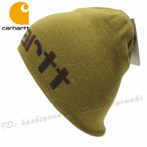 Carhartt 新品 カーハート リバーシブル ニット キャップ ビーニー オーク ブラウン メンズ レディース サイズフリー 正規品 ニット帽の画像4