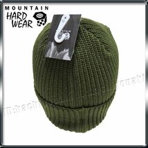 Mountain Hardwear 新品 マウンテンハードウェア MHW パッチロゴ ニット キャップ ビーニー グリーン メンズ レディース 帽子 ニット帽_画像6