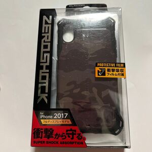 新品未開封iPhoneX、XS用ZEROSHOCKスタンダード マルチカムブラックPM-A17XZEROT3画面保護フィルム