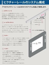 ARAKAWA　ピクチャーレール(インテリアレール)　CRJアールクレール　30kgタイプ　2m　CRJ2000white_画像7