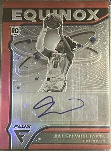 2022-23 Panini Flux Basketball red prizm auto Jalen Williams RC 直筆サイン 35枚限定