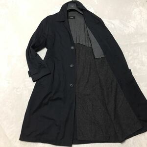 希少XLサイズ! ヒューゴボス HUGO BOSS ステンカラーコート ジャケット ネイビー 紺色 秋冬 ビジネス ロングコート メンズ アウター