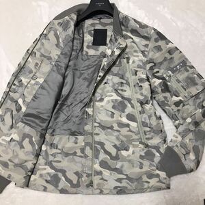 極美品！ TATRAS タトラス Rライン 迷彩 ジップ ジャケット ブルゾン カモフラ グレー Wジップ L〜XL メンズ アウター ミリタリー 