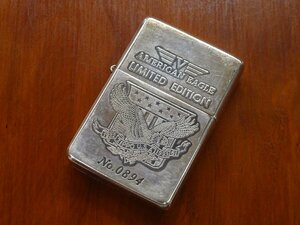 ∇花∇ヴィンテージ 限定 ZIPPO 1991年製 AMERICAN EAGLE アメリカンイーグル №0894 フラットトップ ジッポー オイルライター 喫煙具 39