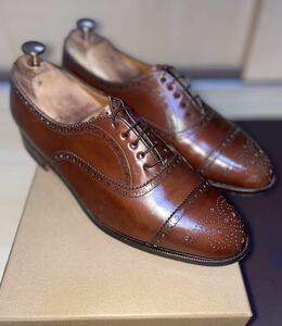 【80年代】初期 セミブローグ シェットランドフォックス ヴィンテージshetland fox vintage ジョンロブ John LOBB エドワードグリーン