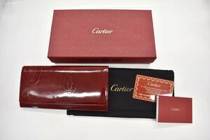 未使用 保管品 カルティエ 長財布 ハッピーバースデー L3001281 Cartier HAPPY BIRTHDAY 二つ折り 財布 サイフ