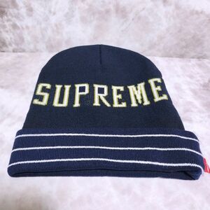 Supreme Beanie　ビーニー ニット帽　ネイビー