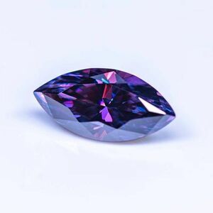 ラボ インペリアルパープルダイヤモンド 0.5ct マーキーズカット 宝石 鉱石 希少 輝き 高品質 宝石シリーズ eye形状 モアッサナイト C745