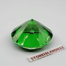 グリーンクリスタル 5ｃｍ ラウンドカット 宝石 ダイヤモンド形状 鉱石 希少 緑色 輝き 高品質 宝石シリーズ 水晶を推奨！！！ C137_画像4