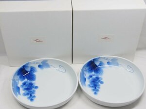 △319△ 深川製磁 深川製 ブルーワイナリー N型 深皿 皿 大皿 2枚セット