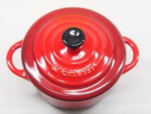 △318△ LE CREUSET ルクルーゼ Mini cocotte ミニココット チェリーレッド 未使用　_画像2