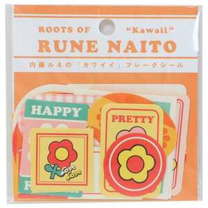 ♪新品　内藤ルネ　RUNE　フレークシール〈フラワーミックス〉昭和レトロなデザイン　1970年代