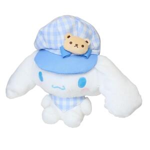 ◆新品　シナモロール　Cinnamoroll　シナモン　プラッシュドール　S　ぬいぐるみ〈ギンガムチェック・キャスケット〉サンリオ　sanrio