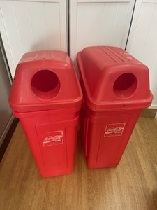コカ・コーラ　空き缶　ペットボトル飲料　二個SET　　ゴミ箱　リユース　　店舗用品◆コレクター