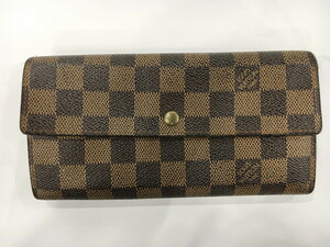 LV ルイヴィトン モノグラム 長財布 レディース メンズ エミリー 小銭入れ有り 女性 男性 レザー スクエア ヴィトン財布 ルイヴィトン 中古