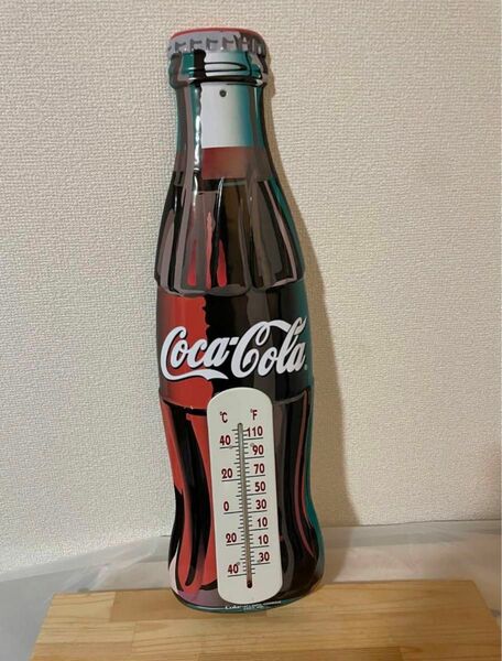コカコーラ　大型看板　温度計つき