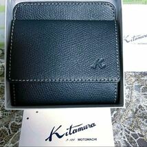  新品★Kitamuraキタムラ、牛革小銭入れ／ダークブルー／送料無料_画像1