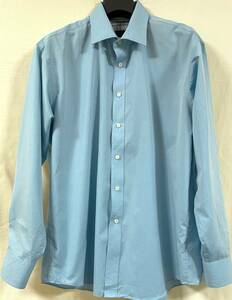 E-184 Honche American Casual Import Используется рубашка для одежды Резерв с голубым рисунком с длинными рубашками с длинными рубашками L (US-Fit)