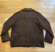 40s vintage leather jacket レザージャケット スウェード 本革 羊革 コート ジャケット ブルゾン バックスキン_画像3