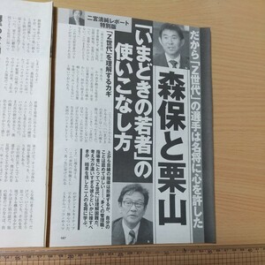 1-017 森保と栗山　今どきの若者の使いこなし方　週刊現代切り抜き　だからＺ世代の選手は名将に心を許した