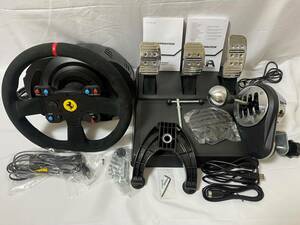 Thrustmaster スラストマスター T300 Ferrari Integral Racing Wheel Alcantara Edition ＋ TH8A Add-On Shifter 中古品 PS5/PS4/PS3/PC