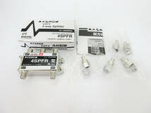 F9369●マスプロ 双方向 CATV 屋内用 4分配器・分岐器 4SPFR●4-Way Splitter●1端子電流通過型●JEITA DHマーク認証済●未使用品_画像1