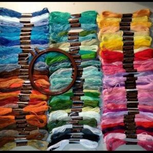 刺しゅう糸　刺繍糸　100色　刺繍枠　クロスステッチ　ミサンガ作り　ハンドメイド　入園準備　入学準備