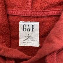 GAP ギャップ スウェット パーカー プルオーバー サイズM レッド 赤 メンズ トップス 最落なし （G15）_画像6