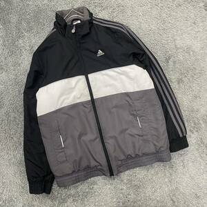 adidas アディダス 中綿ジャケット ブルゾン サイズ160 ブラック 黒 キッズ 子供服 トップス 最落なし （J15）