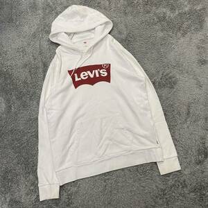 Levi's リーバイス スウェット パーカー プルオーバー サイズL ホワイト 白 メンズ トップス 最落なし （R15）