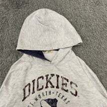 Dickies ディッキーズ スウェット パーカー プルオーバー サイズL グレー 灰色 メンズ トップス 最落なし （G16）_画像3